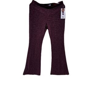 Vanilla Star Designed in New York Women’s Party Flare Pants Cranberry Silver XL